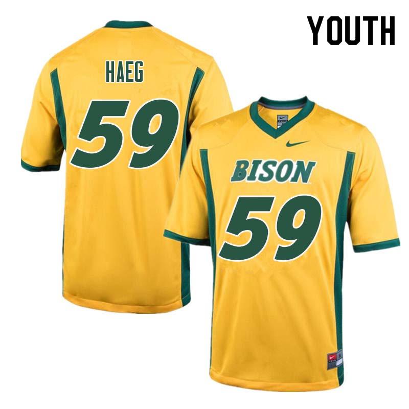 Youth #59 Joe Haeg North Dakota State Bison College Football Jerseys Sale-Yellow - Click Image to Close